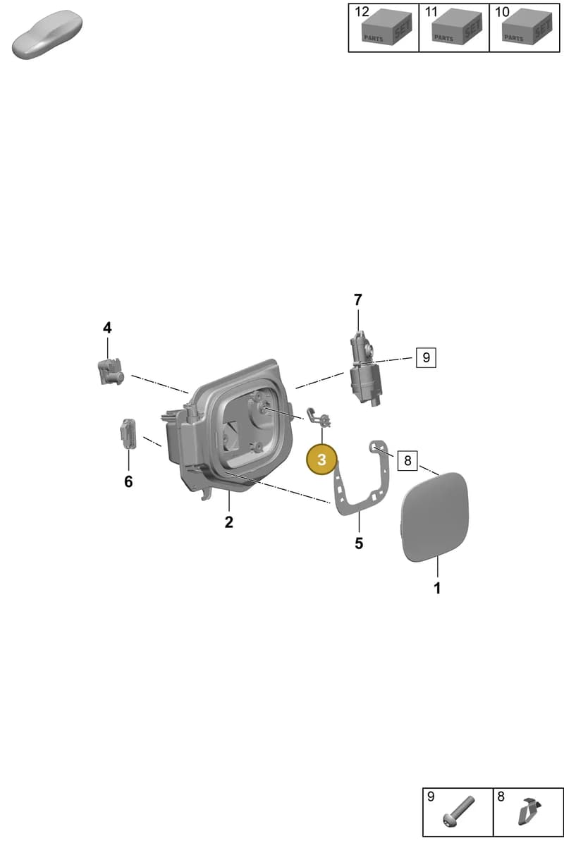95C898038D — Porsche Macan (2024-2024) diagram p61801600, position 3