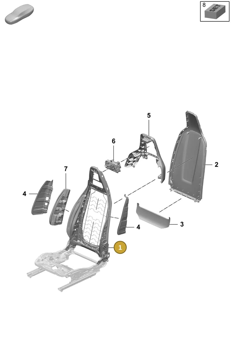95C898042 — Porsche Macan (2024-2024) diagram p61817000, position 1