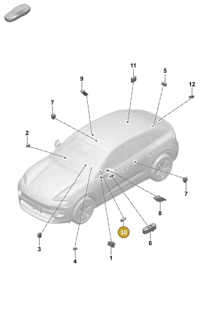 95C905865OV3 — Porsche Macan (2024-2024) diagram p61905500, position 10