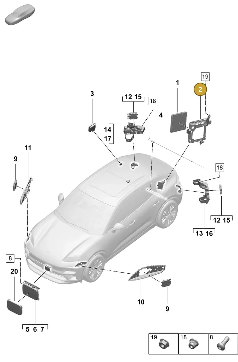 95C907179B — Porsche Macan (2024-2024) diagram p61901300, position 2
