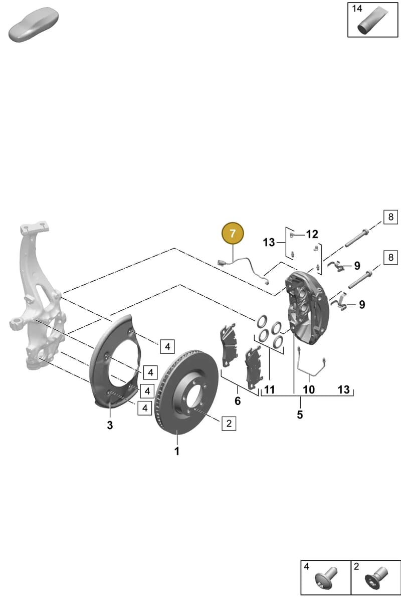 95C907253K — Porsche Macan (2024-2024) diagram p61602000, position 7