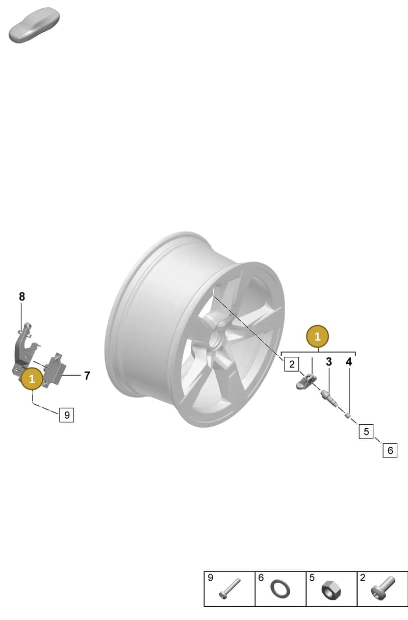 95C907255B — Porsche Macan (2024-2024) diagram p61601500, position 1