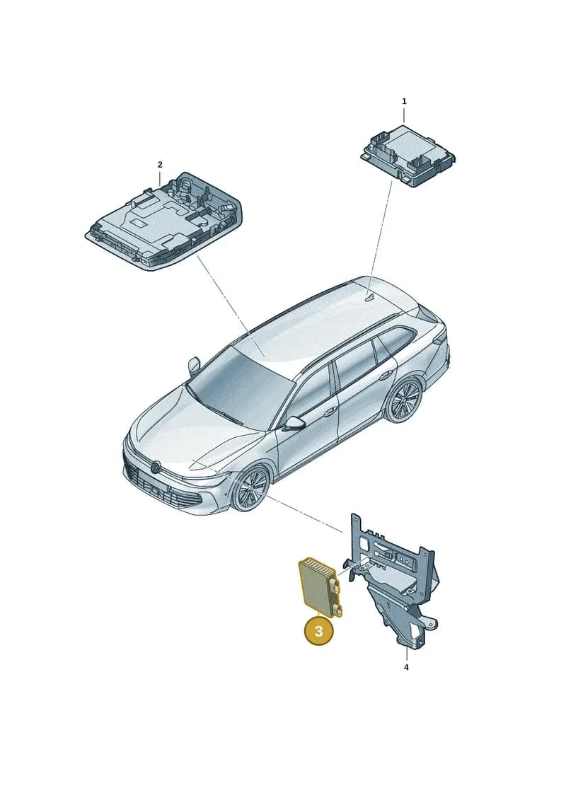 95C907594BQ — Volkswagen Passat Estate (2023-2025) diagram 3j0959000, position 3