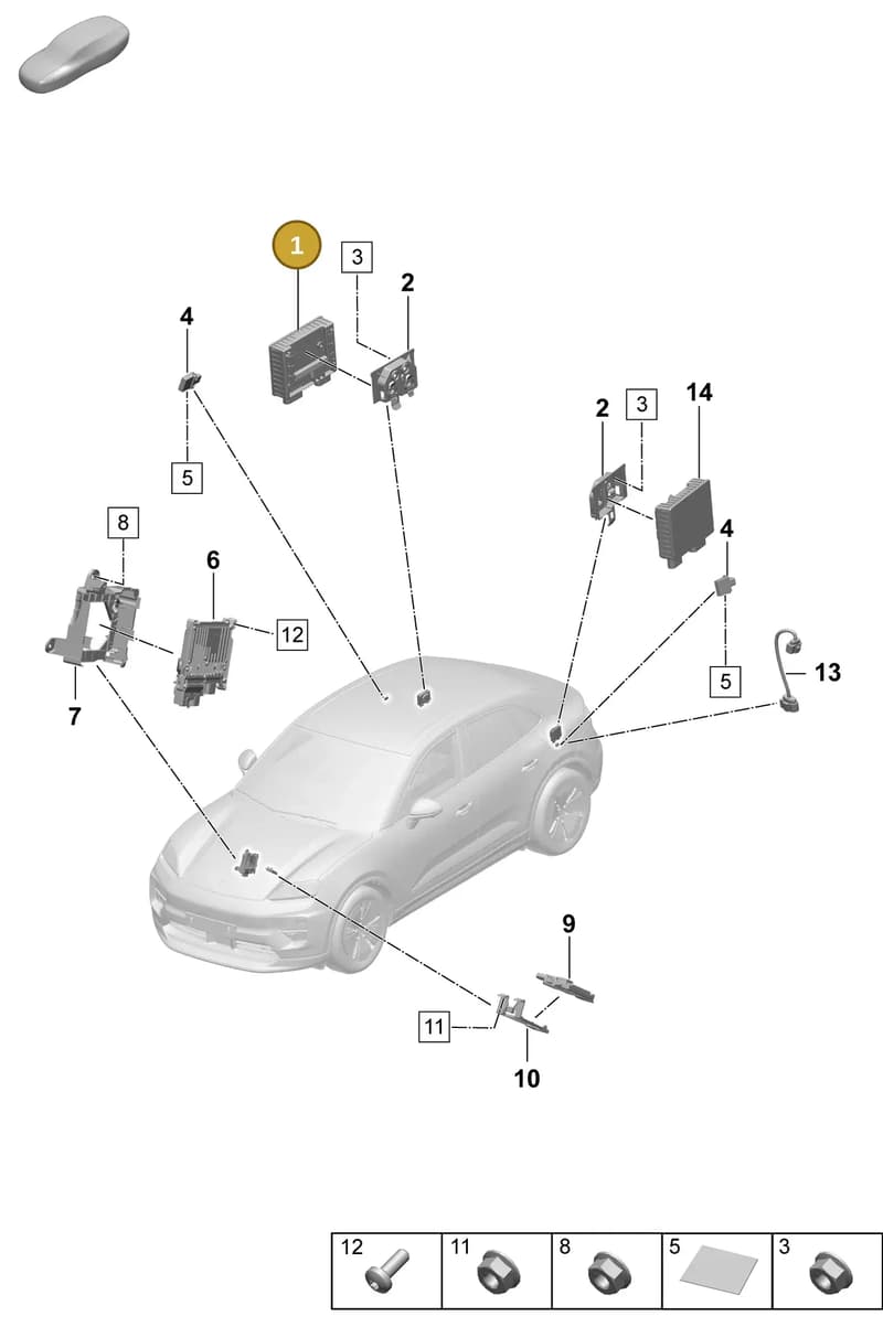 95C907594DQ — Porsche Macan (2024-2024) diagram p61901020, position 1