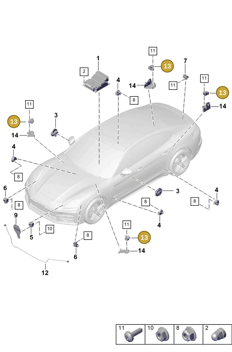 95C907651 — Porsche Panamera (2023-2025) diagram p62901900, position 13