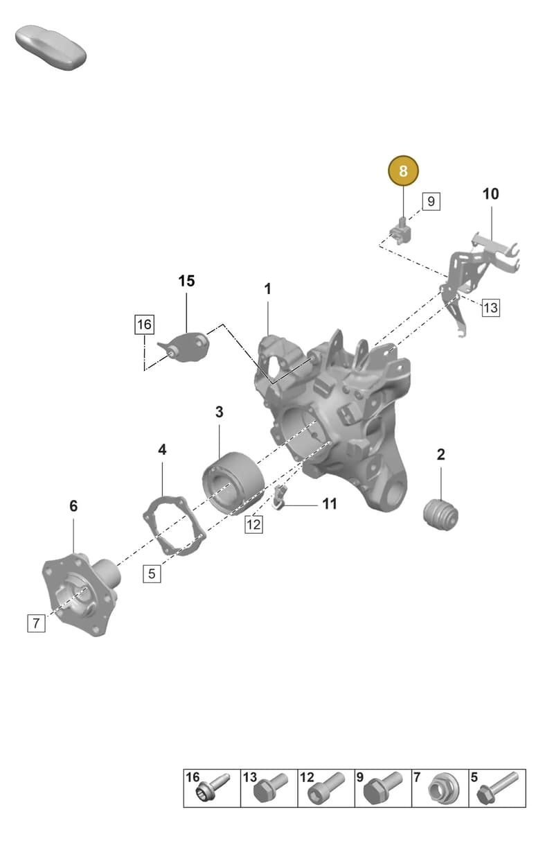 95C907656 — Porsche Taycan Sport Turismo (2023-2025) diagram p64501020, position 8