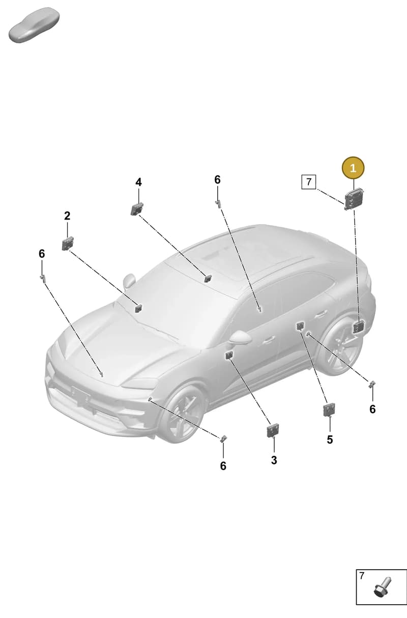 95C907778J — Porsche Macan (2024-2024) diagram p61901200, position 1
