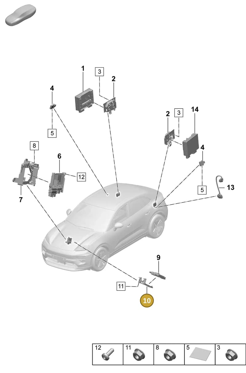 95C907815A — Porsche Macan (2024-2024) diagram p61901020, position 10