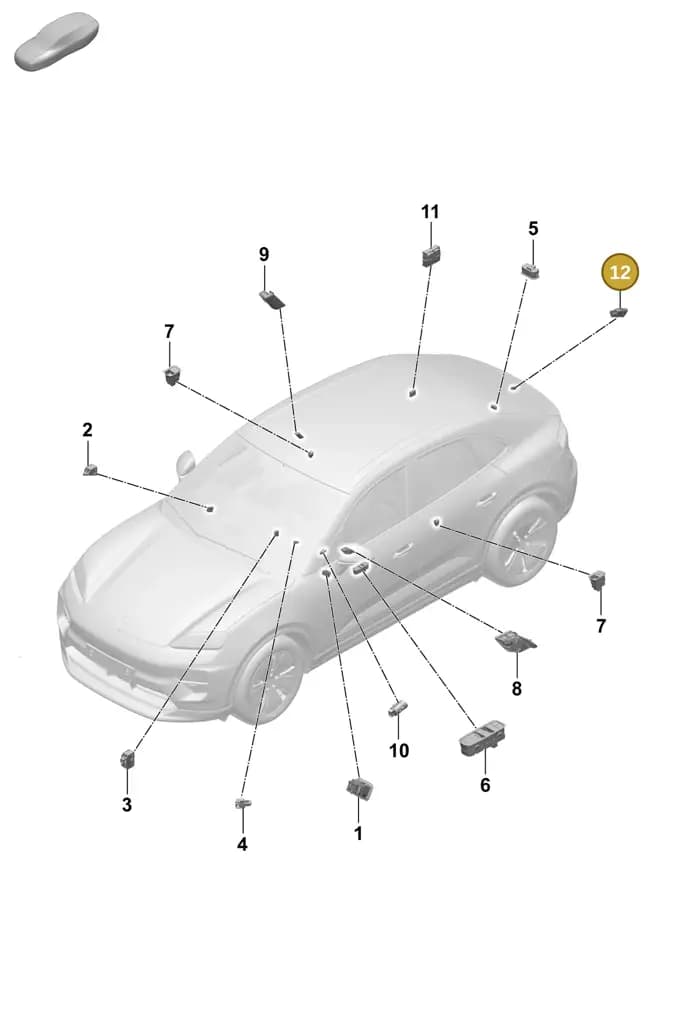 95C927235A — Porsche Macan (2024-2024) diagram p61905500, position 12