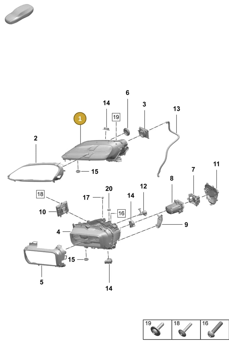 95C941019 — Porsche Macan (2024-2024) diagram p61908100, position 1