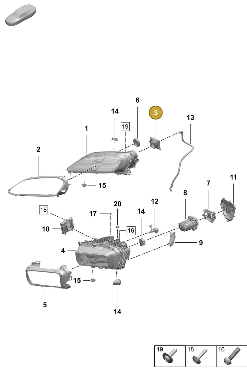 95C941571BE — Porsche Macan (2024-2024) diagram p61908100, position 3