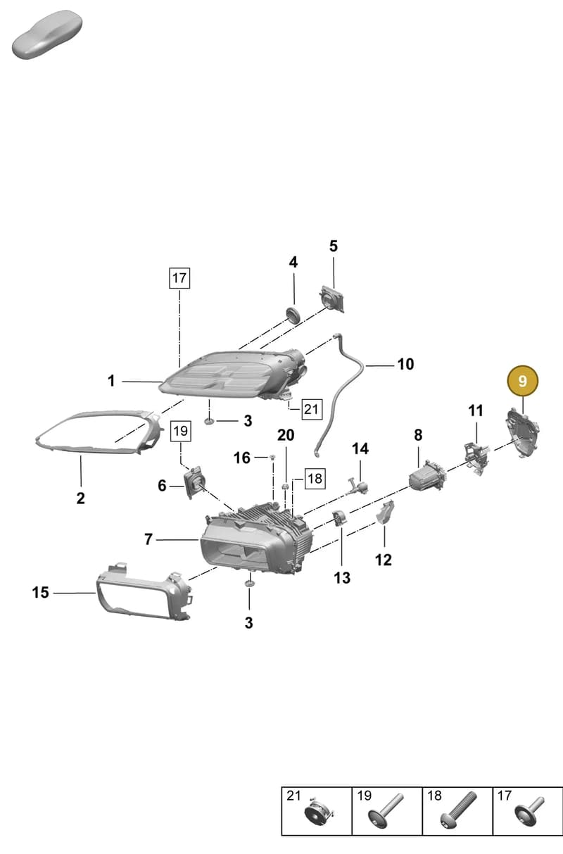 95C941617 — Porsche Macan (2024-2024) diagram p61908000, position 9