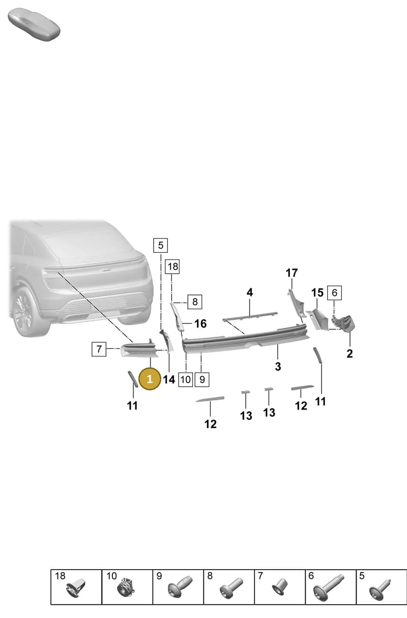 95C945095AE — Porsche Macan (2024-2024) diagram p61908400, position 1