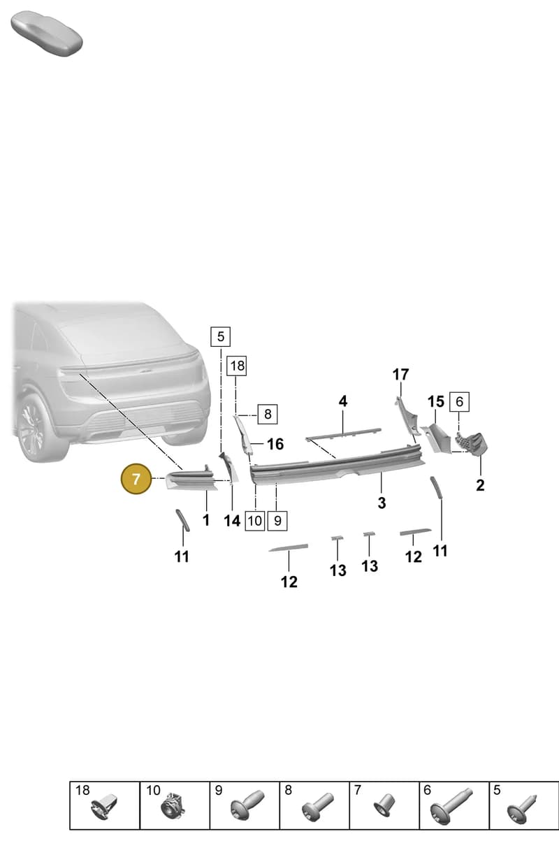95C945179 — Porsche Macan (2024-2024) diagram p61908400, position 7