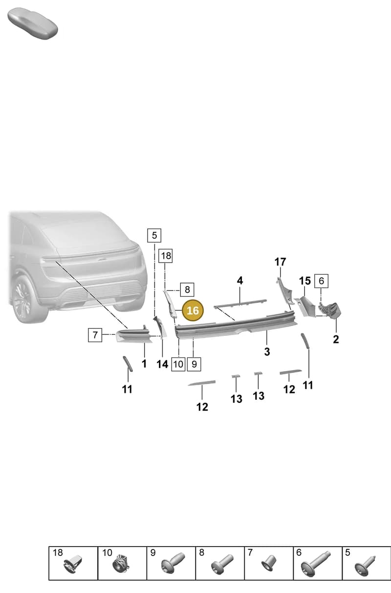 95C945427A — Porsche Macan (2024-2024) diagram p61908400, position 16