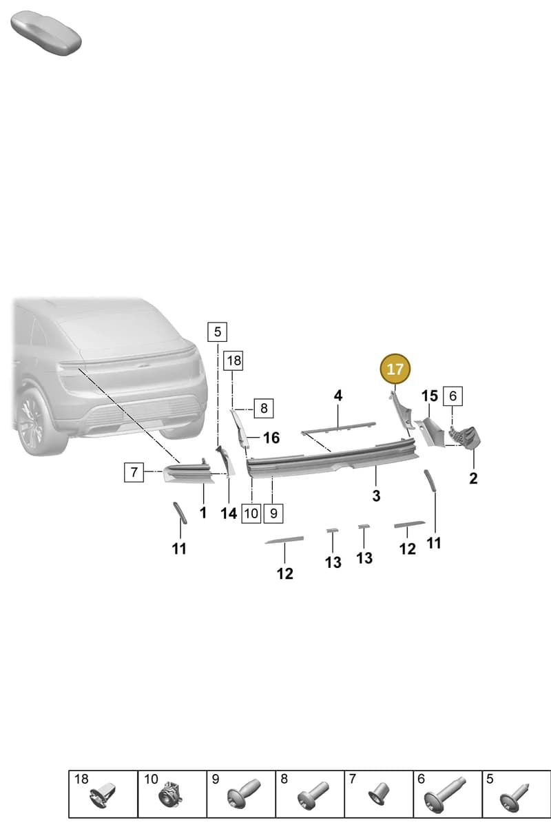 95C945428A — Porsche Macan (2024-2024) diagram p61908400, position 17