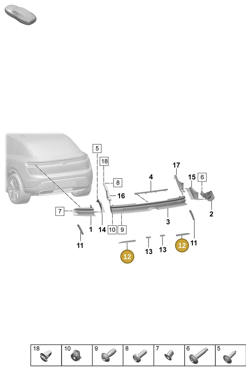 95C945725A — Porsche Macan (2024-2024) diagram p61908400, position 12