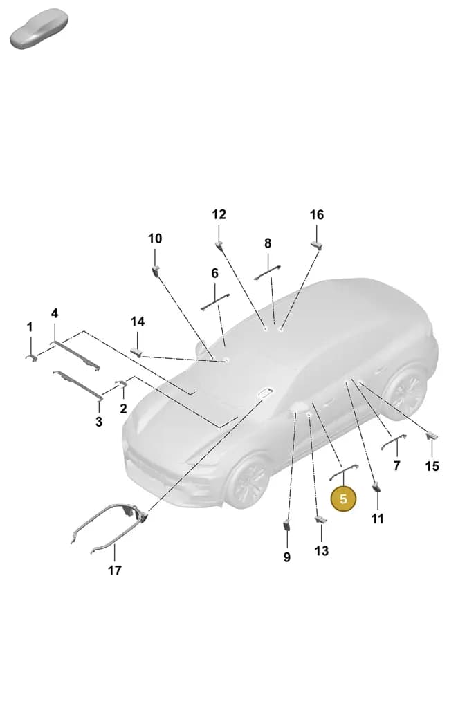 95C947093B — Porsche Macan (2024-2024) diagram p61905300, position 5