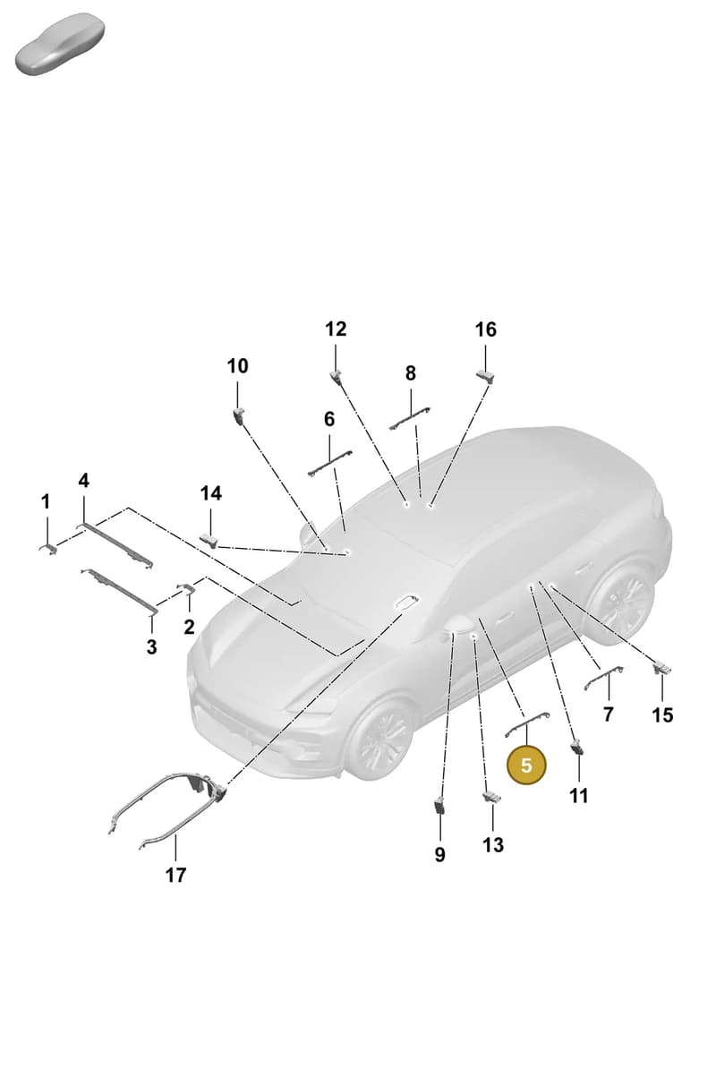 95C947093B — Porsche Macan (2024-2024) diagram p61905300, position 5