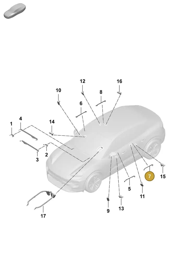 95C947095B — Porsche Macan (2024-2024) diagram p61905300, position 7