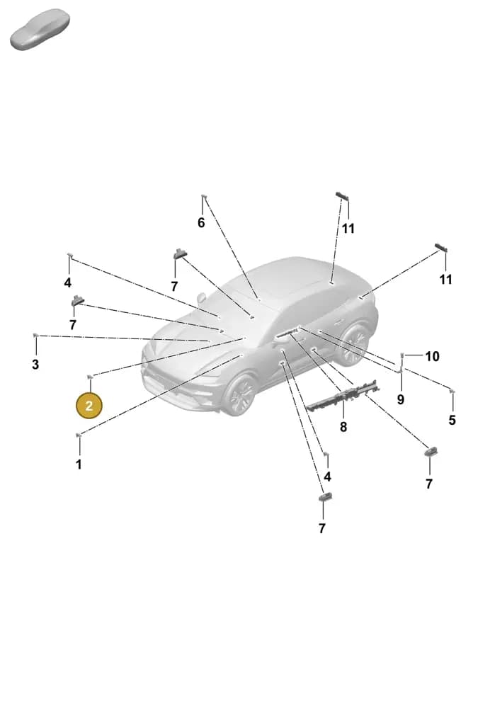 95C947145A — Porsche Macan (2024-2024) diagram p61905100, position 2