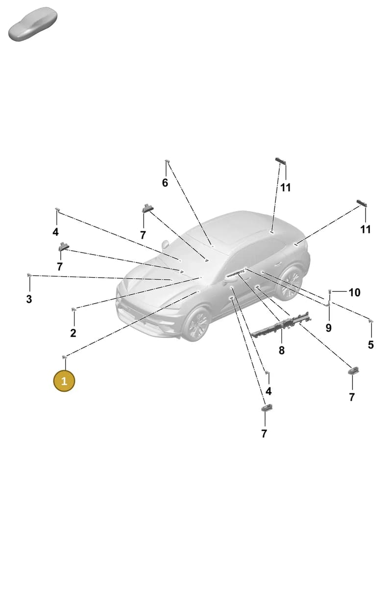 95C947145 — Porsche Macan (2024-2024) diagram p61905100, position 1