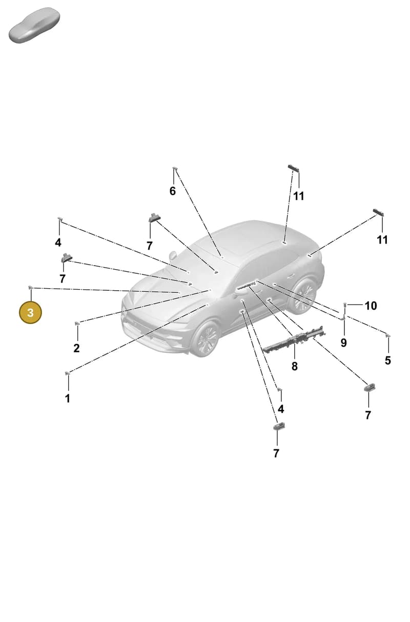 95C947146 — Porsche Macan (2024-2024) diagram p61905100, position 3