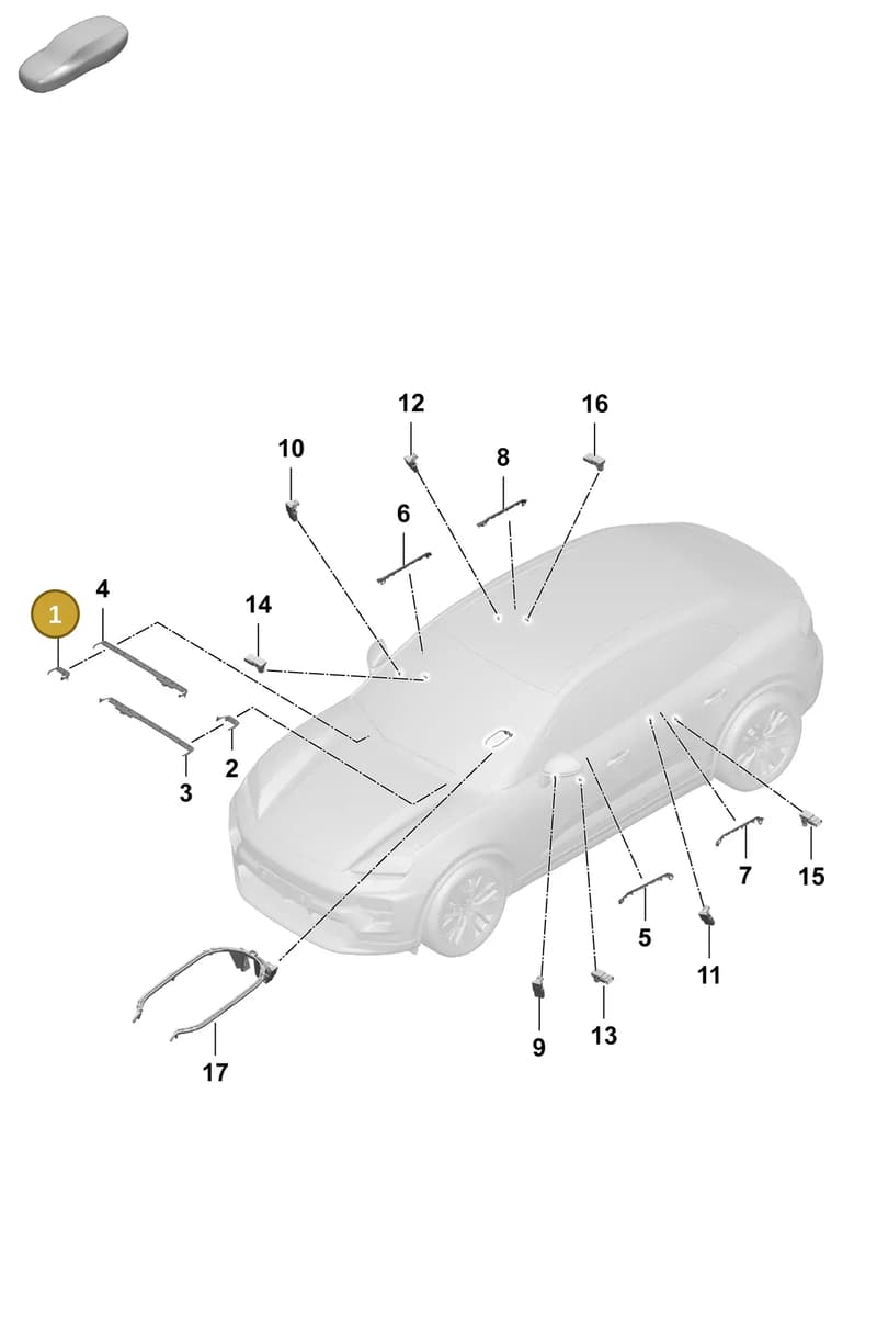 95C947240QI44 — Porsche Macan (2024-2024) diagram p61905300, position 1