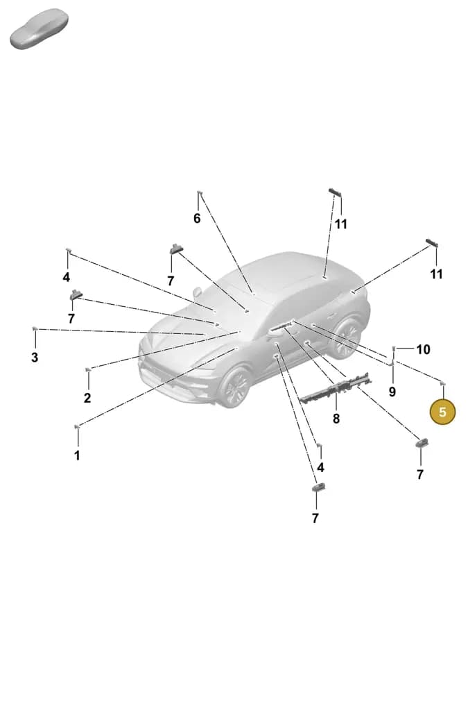 95C947327 — Porsche Macan (2024-2024) diagram p61905100, position 5