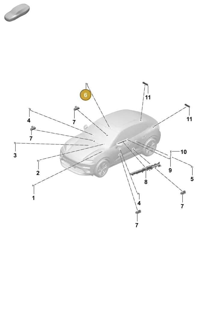 95C947328 — Porsche Macan (2024-2024) diagram p61905100, position 6