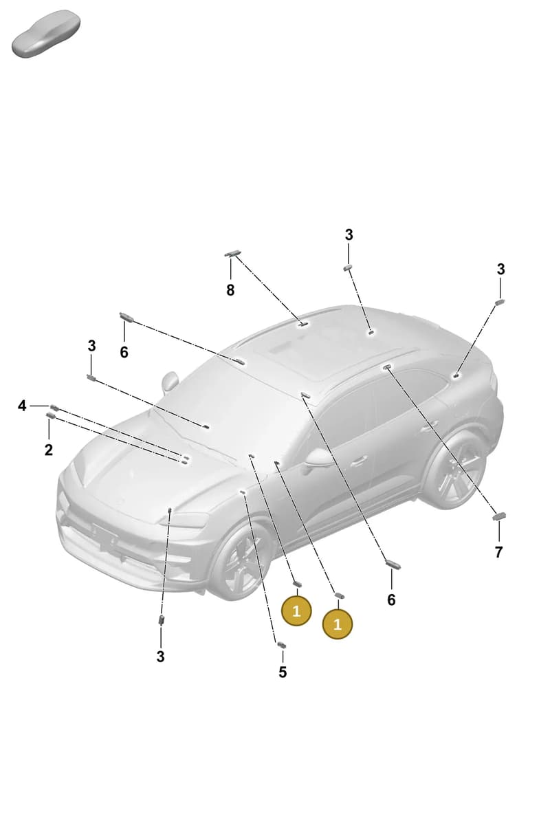 95C947415D — Porsche Macan (2024-2024) diagram p61905200, position 1