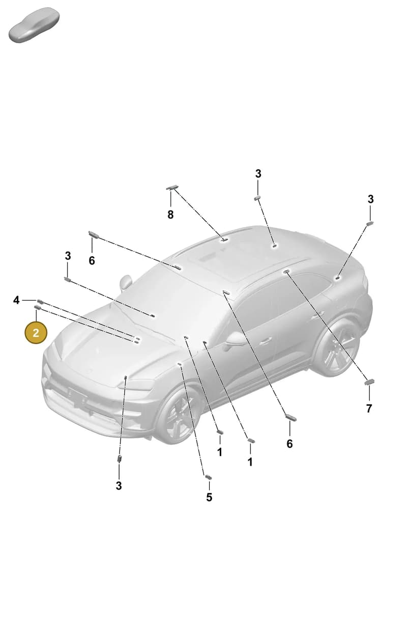 95C947415E — Porsche Macan (2024-2024) diagram p61905200, position 2