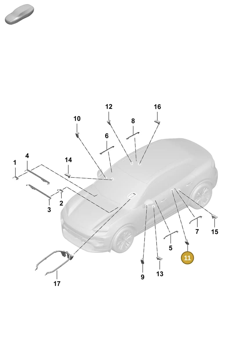 95C947581B — Porsche Macan (2024-2024) diagram p61905300, position 11