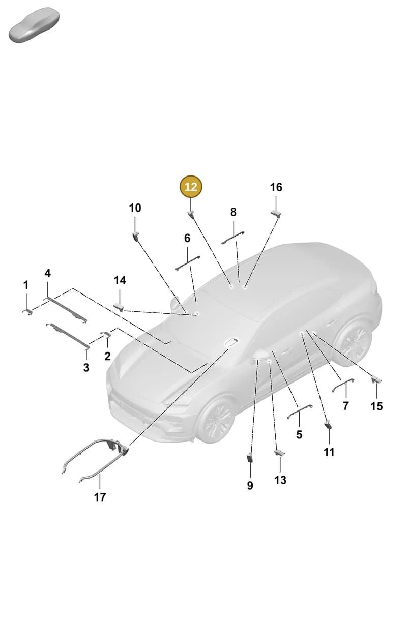 95C947581C — Porsche Macan (2024-2024) diagram p61905300, position 12