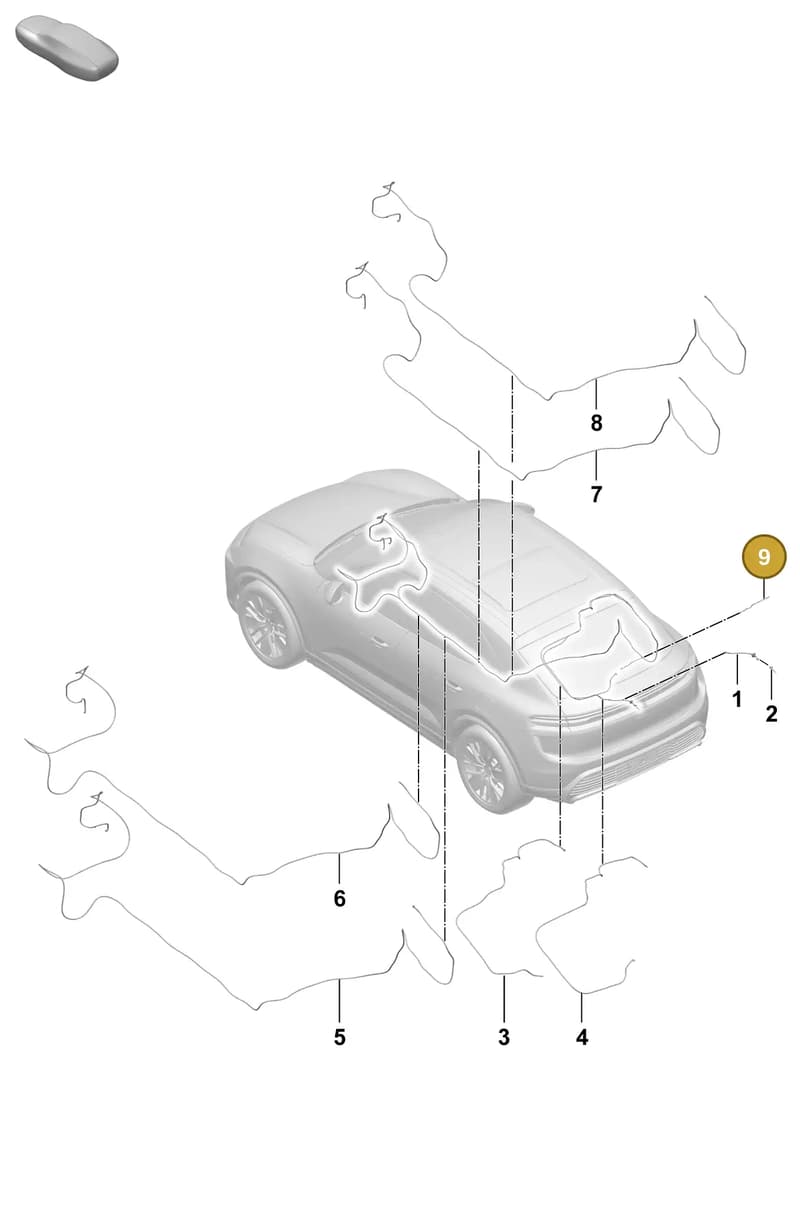 95C955674A — Porsche Macan (2024-2024) diagram p61906400, position 9