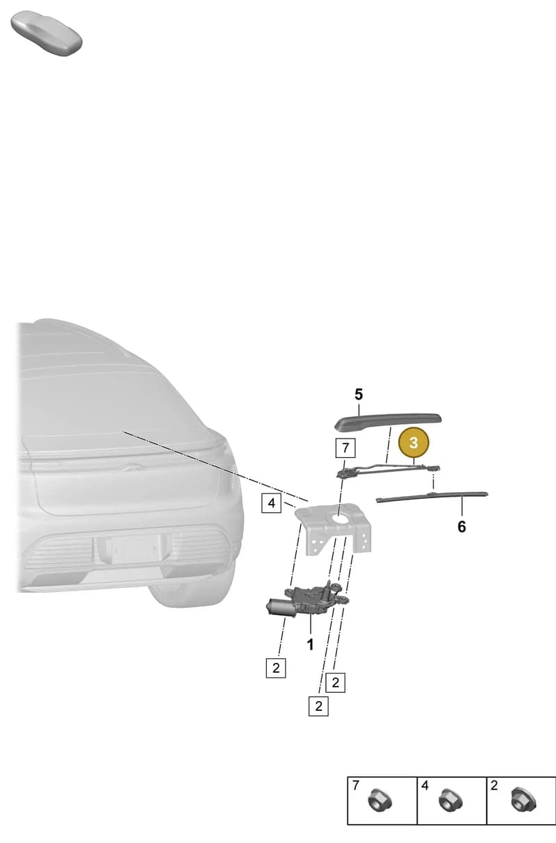 95C955707 — Porsche Macan (2024-2024) diagram p61906100, position 3