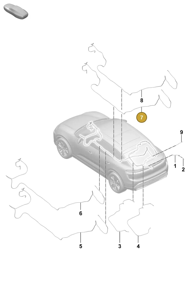 95C955739D — Porsche Macan (2024-2024) diagram p61906400, position 7