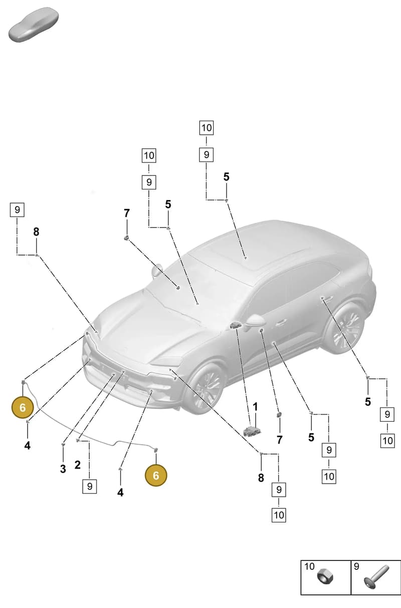 95C959121A — Porsche Macan (2024-2024) diagram p61901900, position 6