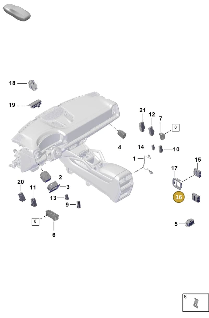 95C959511E6N3 — Porsche Cayenne Coupe (2023-2023) diagram p60905400, position 16