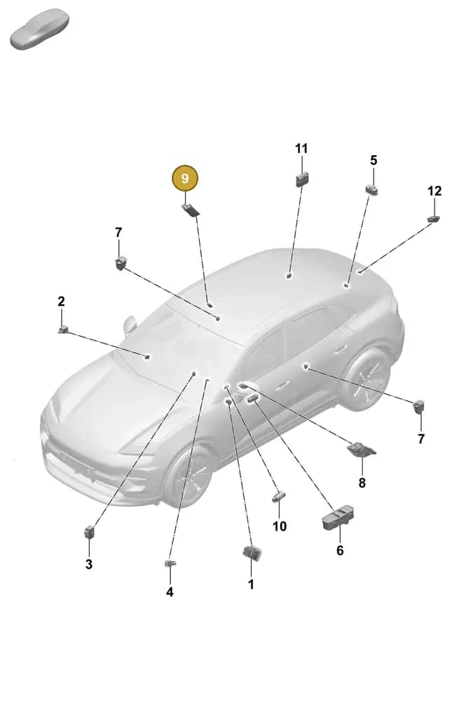 95C962128AA6N3 — Porsche Macan (2024-2024) diagram p61905500, position 9