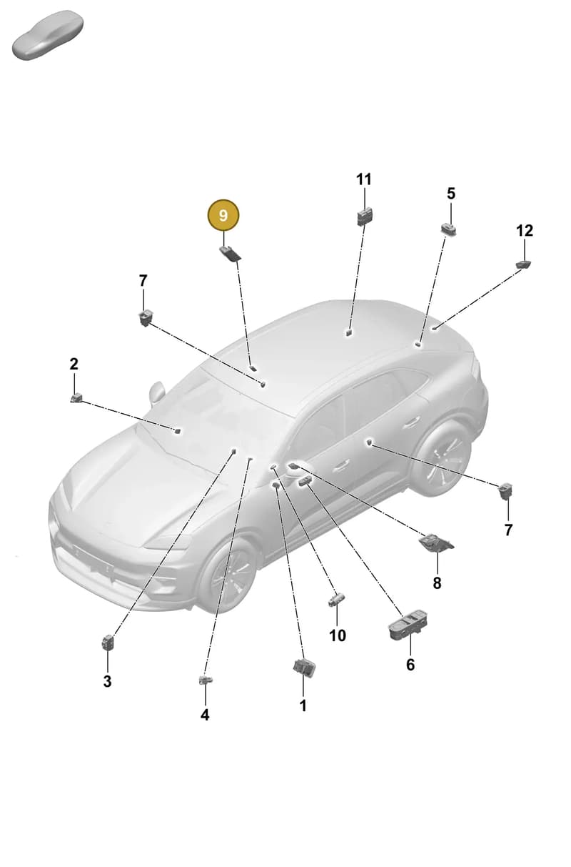 95C962128AA6N3 — Porsche Macan (2024-2024) diagram p61905500, position 9