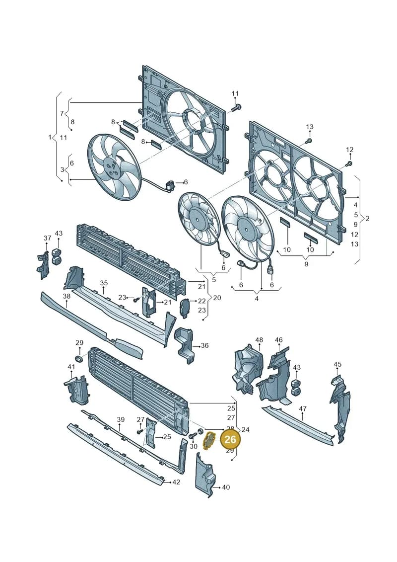 95C965501G — Audi A3 Sportback (2019-2025) diagram 596121930, position 26