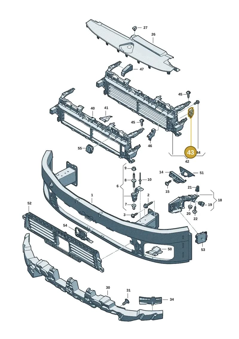 95C965501G — Audi A5 Limousine (2024-2025) diagram 8wk807000, position 43