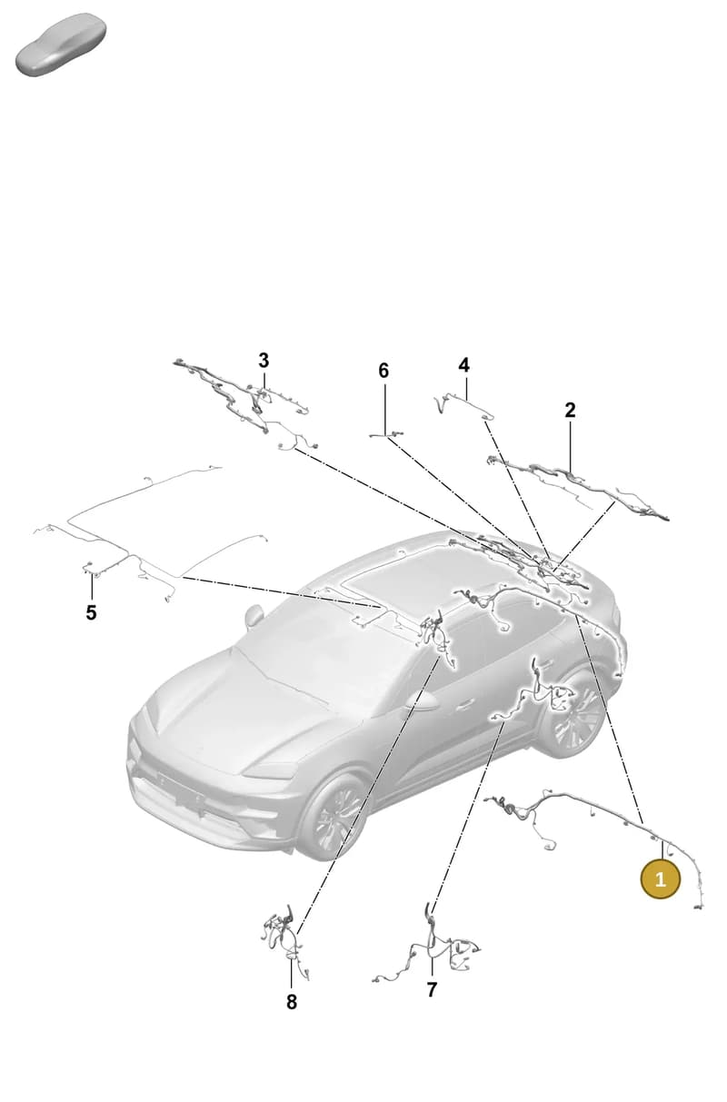 95C971104L — Porsche Macan (2024-2024) diagram p61903500, position 1