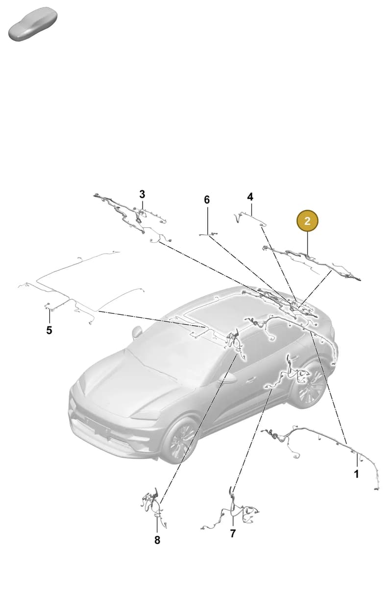 95C971145AP — Porsche Macan (2024-2024) diagram p61903500, position 2