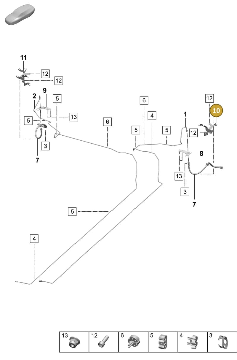 95C971303B — Porsche Macan (2024-2024) diagram p61604020, position 10