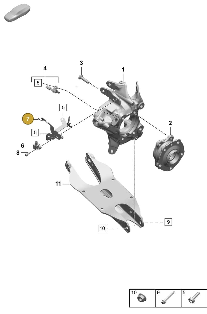 95C971303B — Porsche Macan (2024-2024) diagram p61501020, position 7