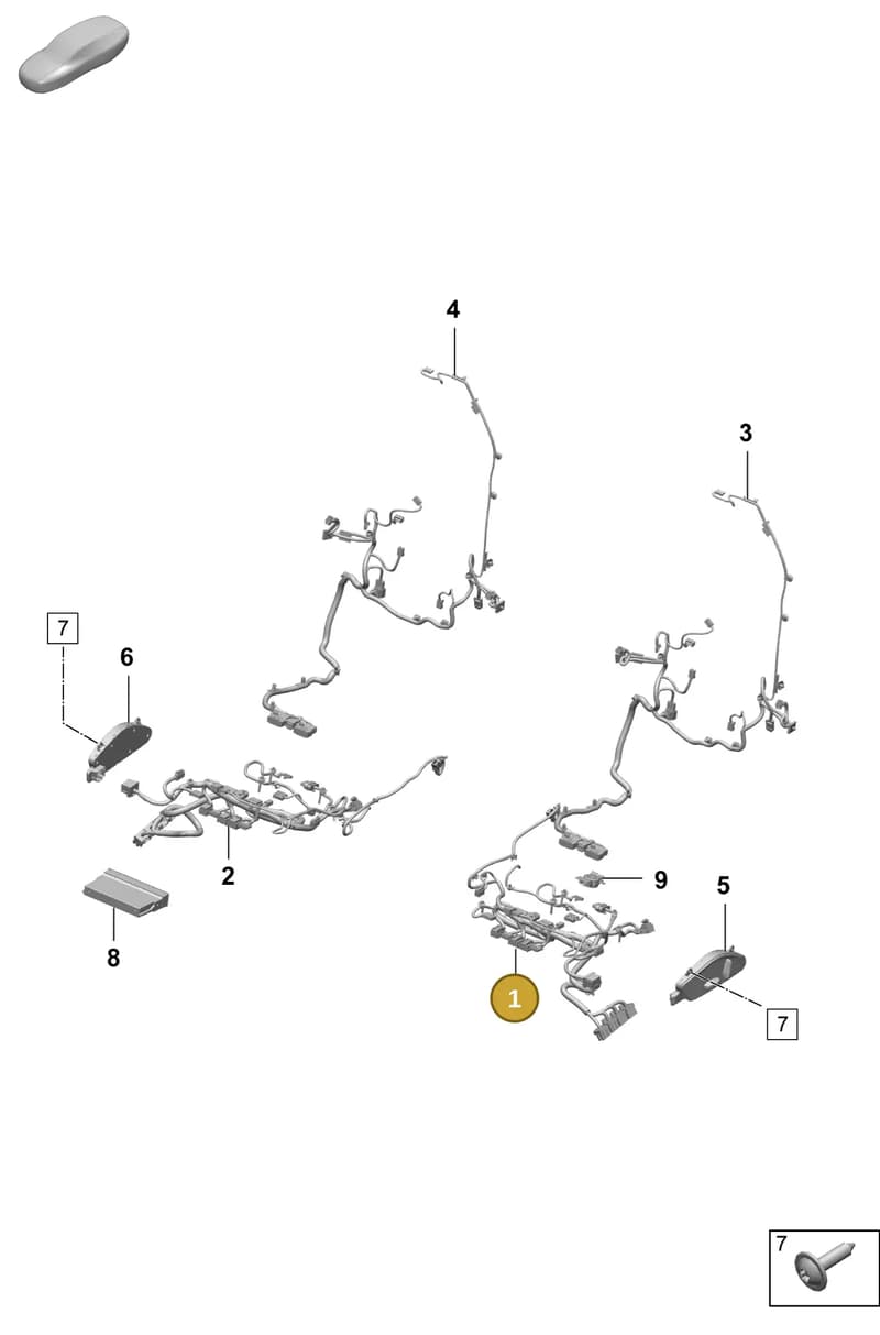 95C971363DA — Porsche Macan (2024-2024) diagram p61817500, position 1