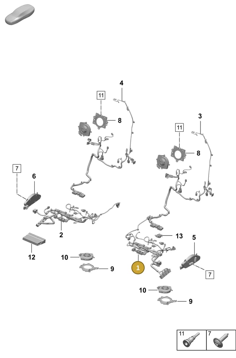 95C971363DC — Porsche Macan (2024-2024) diagram p61817520, position 1