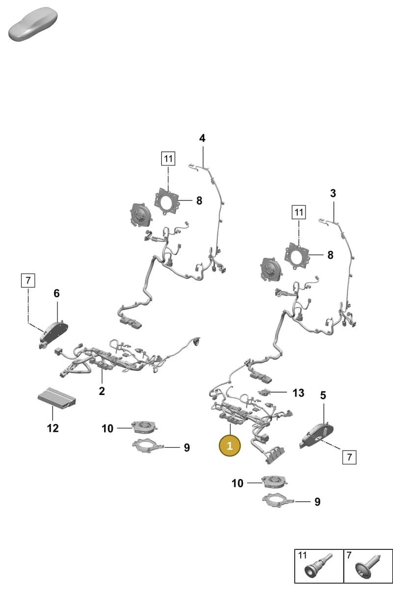 95C971363DN — Porsche Macan (2024-2024) diagram p61817510, position 1